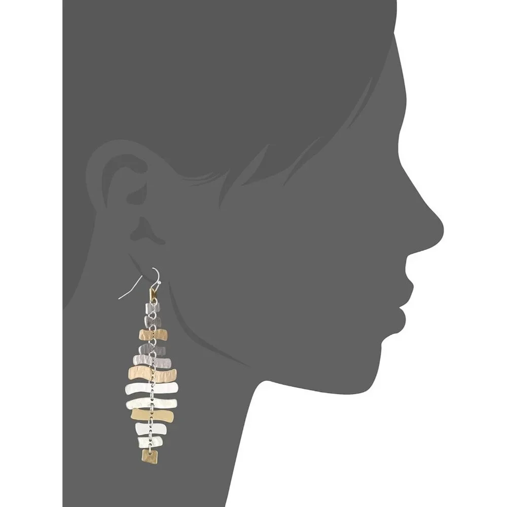 Robert Lee Morris Women's Two Tone Sculptural Drop Earrings
